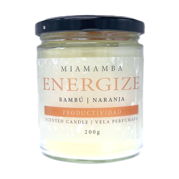 Vela Aromática de Naranja y Bambú ENERGIZE (200g)