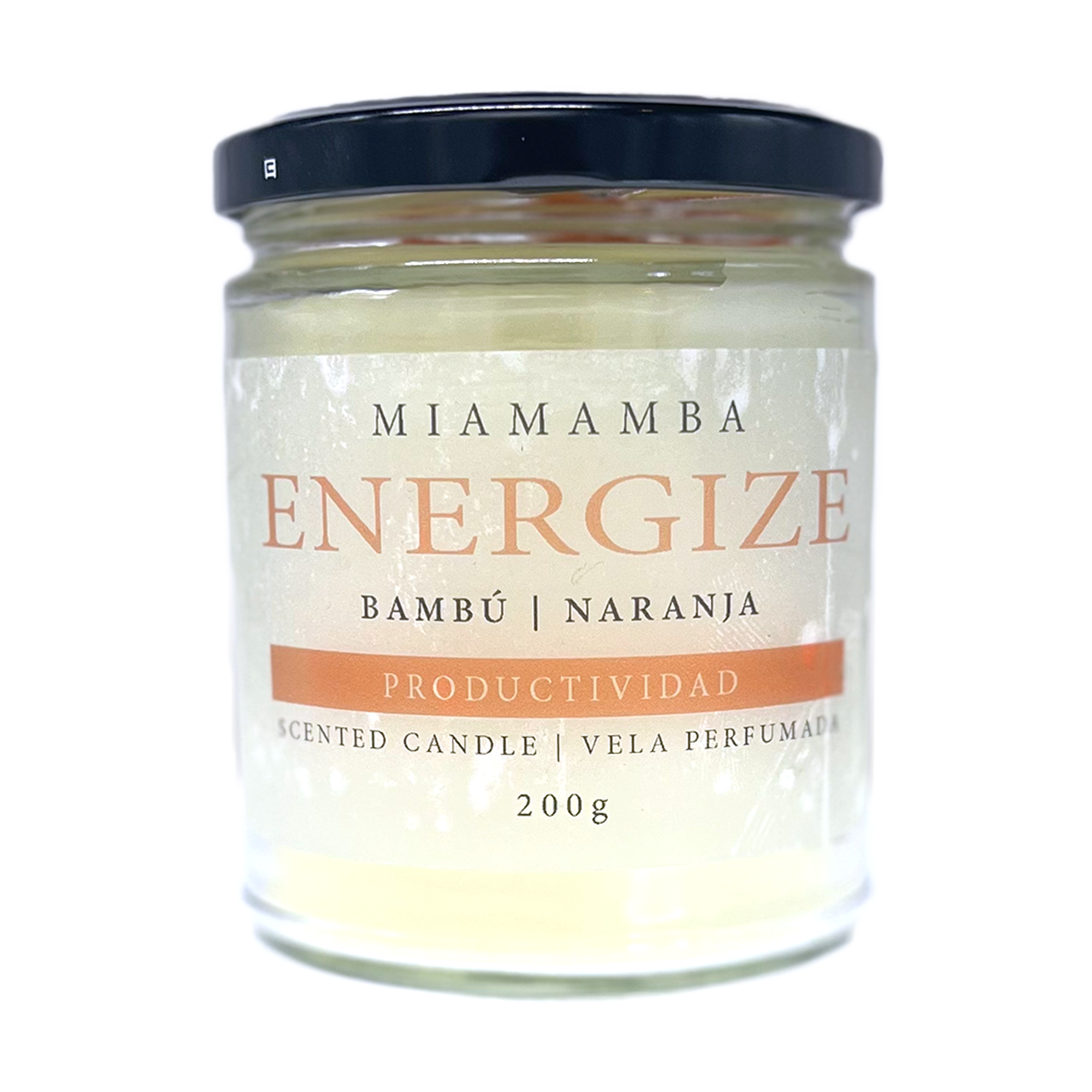 Vela Aromática de Naranja y Bambú ENERGIZE (200g)