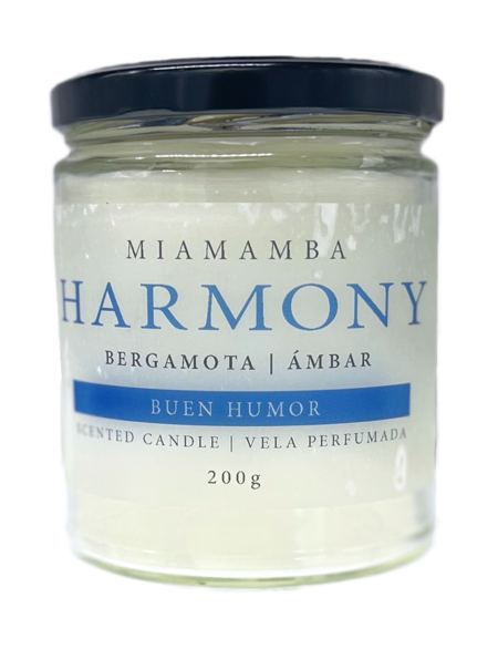 "Vela HARMONY con Fragancia de Cardamomo y Bergamota (200g)"