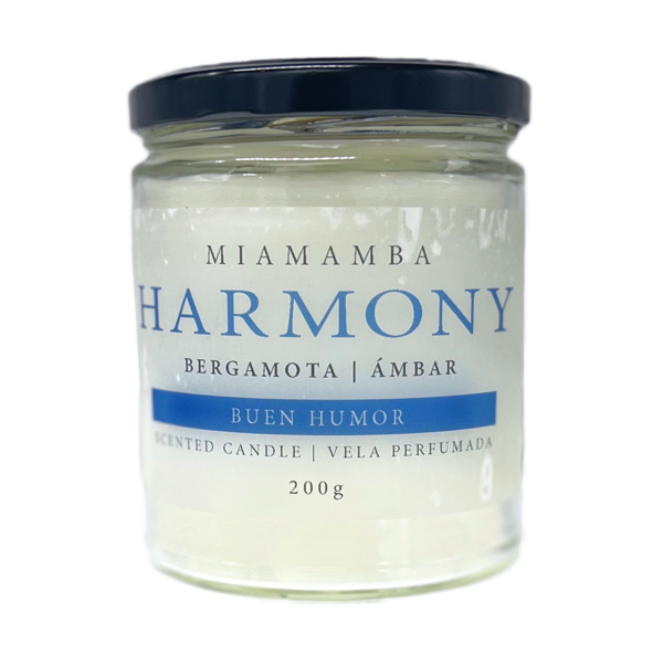 "Vela HARMONY con Fragancia de Cardamomo y Bergamota (200g)"