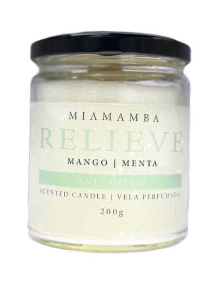 Vela Aromática de Mango y Menta RELIEVE (200g)